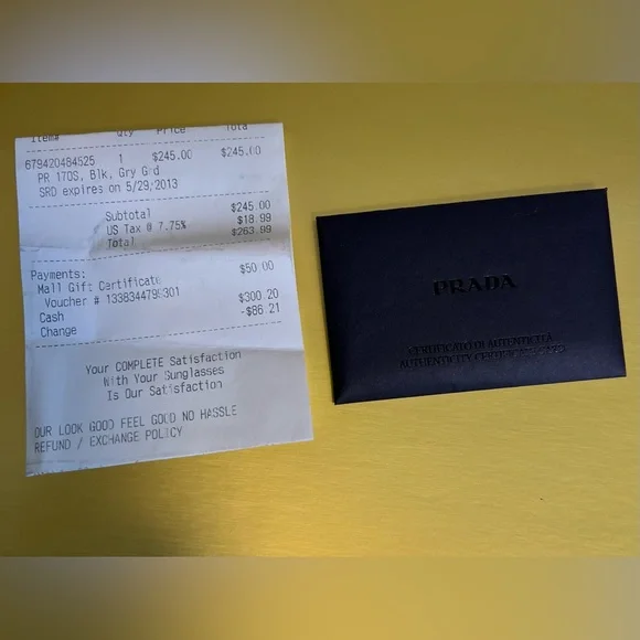 Prada SPR 17O Black Cat-Eye Sunglasses – Authentic – Good Used Condition - Picture 10 of 10